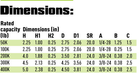 dtc load cell dimensions