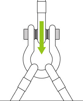 illustration of load pin in a shackle