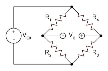 Diagram for wheatstone bridge electrical circuit