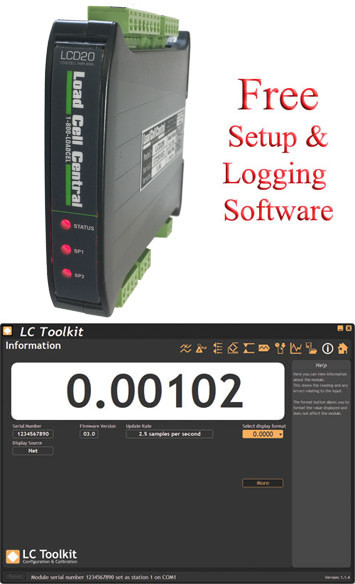 Load Cell Amp, 0-10V & 4-20mA Analog Outputs