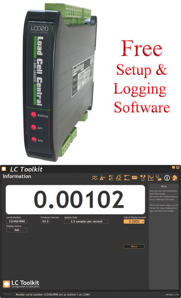 Load Cell Amp, 0-10V & 4-20mA Analog Outputs