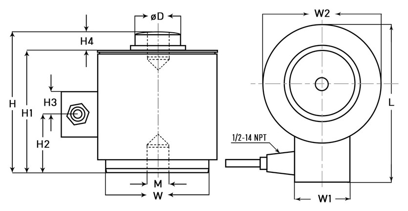 model ucld canister load cell diagram