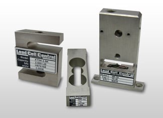 Three strain gauge load cell models on white background