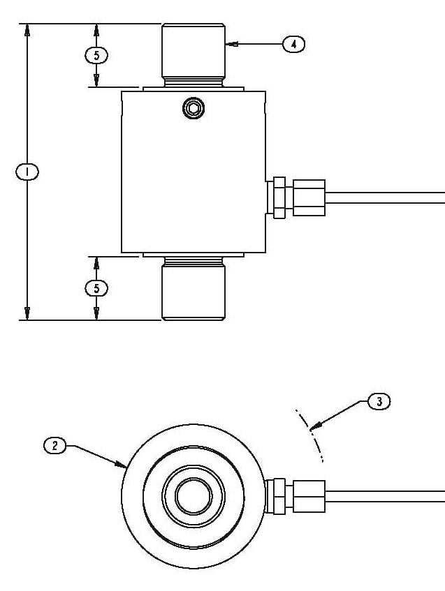 submersible load cell dimensions
